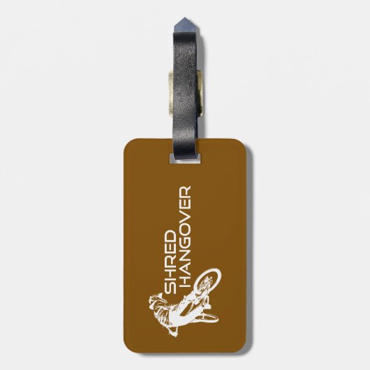 Shred Hangover Arizona Mountain Biking Bagagelabel (Achterkant verticaal)