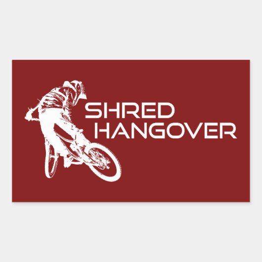 Shred Hangover Arizona Mountain Biking Rechthoekige Sticker (Voorkant)
