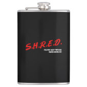 Shred, je probeert niet hard genoeg heupfles (Voorkant)