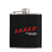 Shred, je probeert niet hard genoeg heupfles (Voorkant)