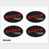 Shred, je probeert niet hard genoeg ovale sticker (Vel)