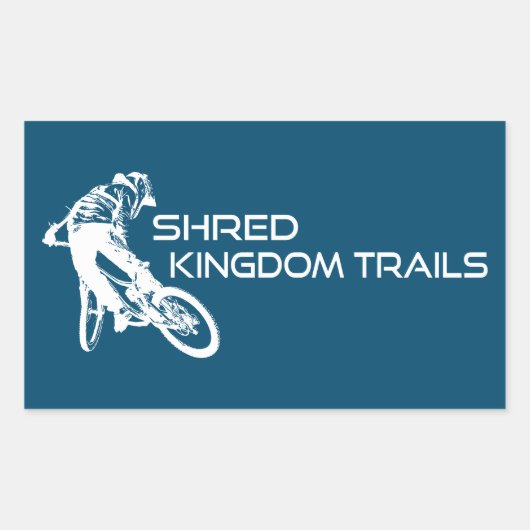 Shred Kingdom Trails Vermont Mountainbiken Rechthoekige Sticker (Voorkant)