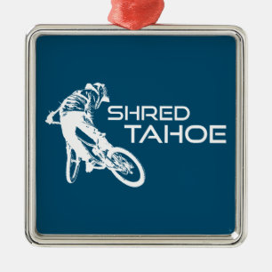 Shred Lake Tahoe mountainbiken Metalen Ornament