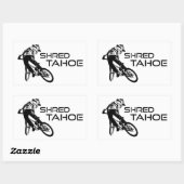 Shred Lake Tahoe mountainbiken Rechthoekige Sticker (Vel)