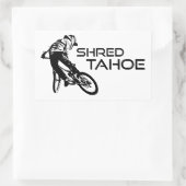 Shred Lake Tahoe mountainbiken Rechthoekige Sticker (Tas)