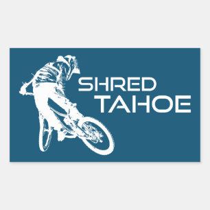 Shred Lake Tahoe mountainbiken Rechthoekige Sticker