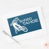 Shred Lake Tahoe mountainbiken Rechthoekige Sticker (Envelop)