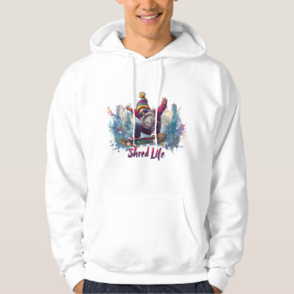Shred Life - Cool Skateboarding Gnome Hoodie