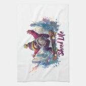 Shred Life - Cool Skateboarding Gnome Theedoek (Verticaal)