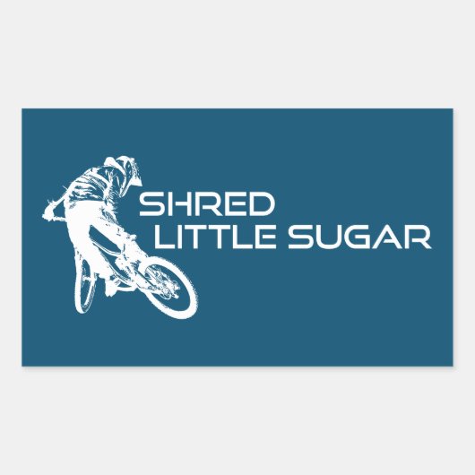 Shred Little Sugar Arkansas Mountain Biking Rechthoekige Sticker (Voorkant)