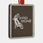 Shred Moab Mountain Biking Metalen Ornament (Rechts)