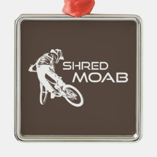 Shred Moab Mountain Biking Metalen Ornament