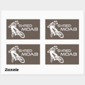 Shred Moab Mountain Biking Rechthoekige Sticker (Vel)
