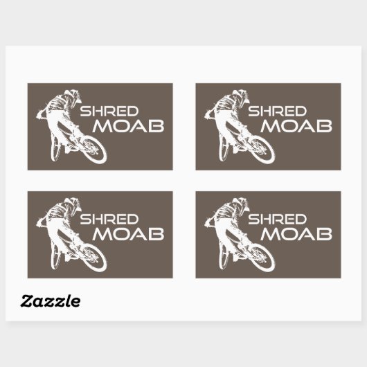 Shred Moab Mountain Biking Rechthoekige Sticker (Vel)