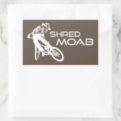 Shred Moab Mountain Biking Rechthoekige Sticker (Tas)