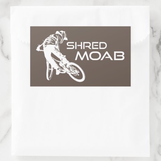 Shred Moab Mountain Biking Rechthoekige Sticker (Tas)