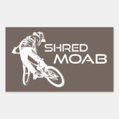 Shred Moab Mountain Biking Rechthoekige Sticker (Voorkant)
