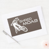 Shred Moab Mountain Biking Rechthoekige Sticker (Envelop)
