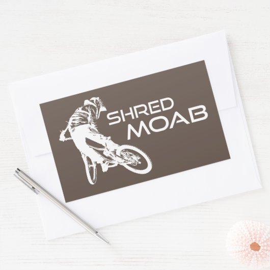 Shred Moab Mountain Biking Rechthoekige Sticker (Envelop)