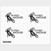 Shred Moab Mountain Biking Rechthoekige Sticker (Vel)