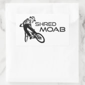Shred Moab Mountain Biking Rechthoekige Sticker (Tas)