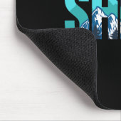 Shred Mountain Snowboarding Slopes Sunset Graphic Muismat (Hoek)