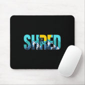 Shred Mountain Snowboarding Slopes Sunset Graphic Muismat (Met muis)