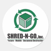 Shred-N-Go Ronde Sticker (Voorkant)