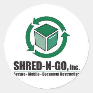 Shred-N-Go Ronde Sticker