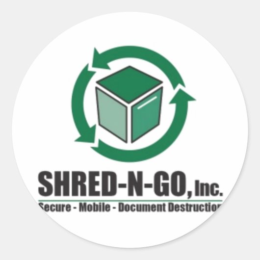 Shred-N-Go Ronde Sticker (Voorkant)