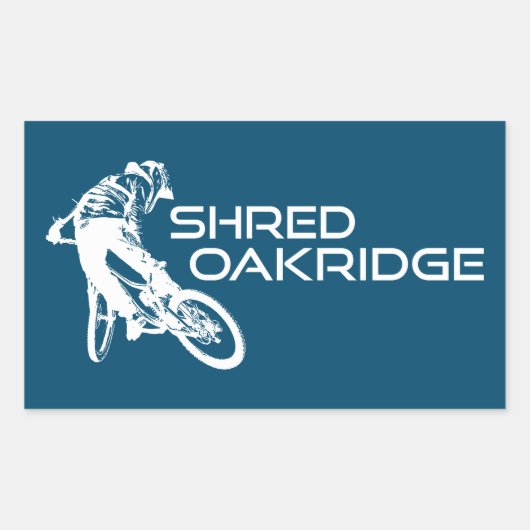 Shred Oakridge Oregon Mountainbiken Rechthoekige Sticker (Voorkant)