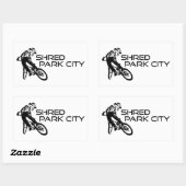 Shred Park City Utah Mountainbiken Rechthoekige Sticker (Vel)