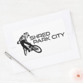 Shred Park City Utah Mountainbiken Rechthoekige Sticker (Envelop)