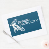 Shred Park City Utah Mountainbiken Rechthoekige Sticker (Envelop)