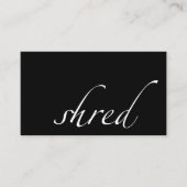 Shred: Persoonlijke trainer Visitekaartje (Voorkant)