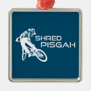 Shred Pisgah North Carolina Mountainbike Metalen Ornament