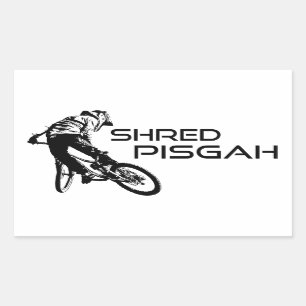 Shred Pisgah North Carolina Mountainbike Rechthoekige Sticker