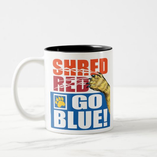 Shred Red Go Blue mok Neem een slok en steun ! (Links)