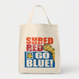 Shred Red Go Blue Tote Bag
