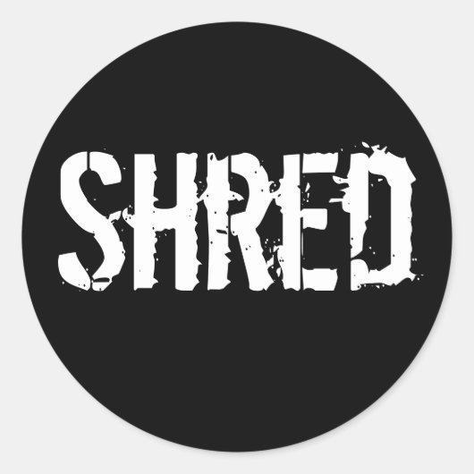 Shred Ronde Sticker (Voorkant)