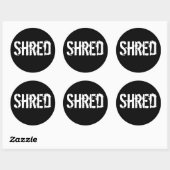 Shred Ronde Sticker (Vel)
