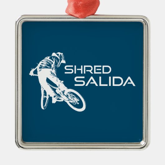 Shred Salida Colorado Mountainbike Metalen Ornament (Voorkant)