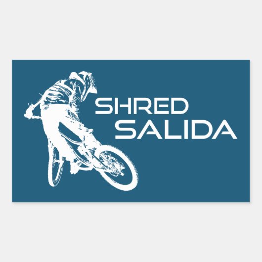 Shred Salida Colorado Mountainbike Rechthoekige Sticker (Voorkant)