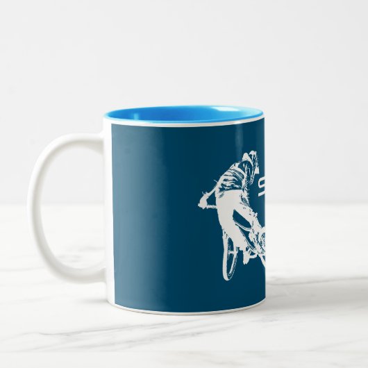 Shred Salida Colorado Mountainbike Tweekleurige Koffiemok (Links)