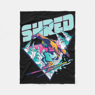 Shred Shirt Vintage Freestyle Ski 80s Kostuum Retr Fleece Deken