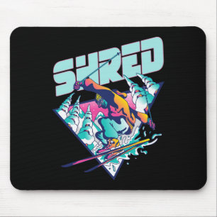 Shred Shirt Vintage Freestyle Ski 80s Kostuum Retr Muismat