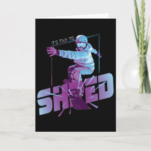 Shred Shirt Vintage Snowboard 80s Kostuum Snowboar Kaart