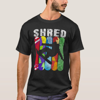 SHRED Sneeuwbord Snowboarden Rijder Cadeau T-shirt