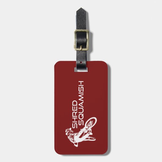 Shred Squamish Mountain Biking Bagagelabel (Voorkant verticaal)