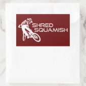 Shred Squamish Mountain Biking Rechthoekige Sticker (Tas)
